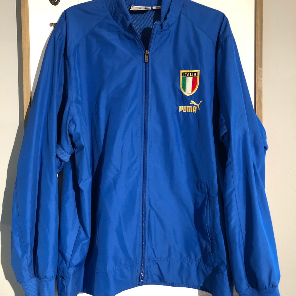 New Puma Italia Jacket Men’s Large Soccer Warm Up